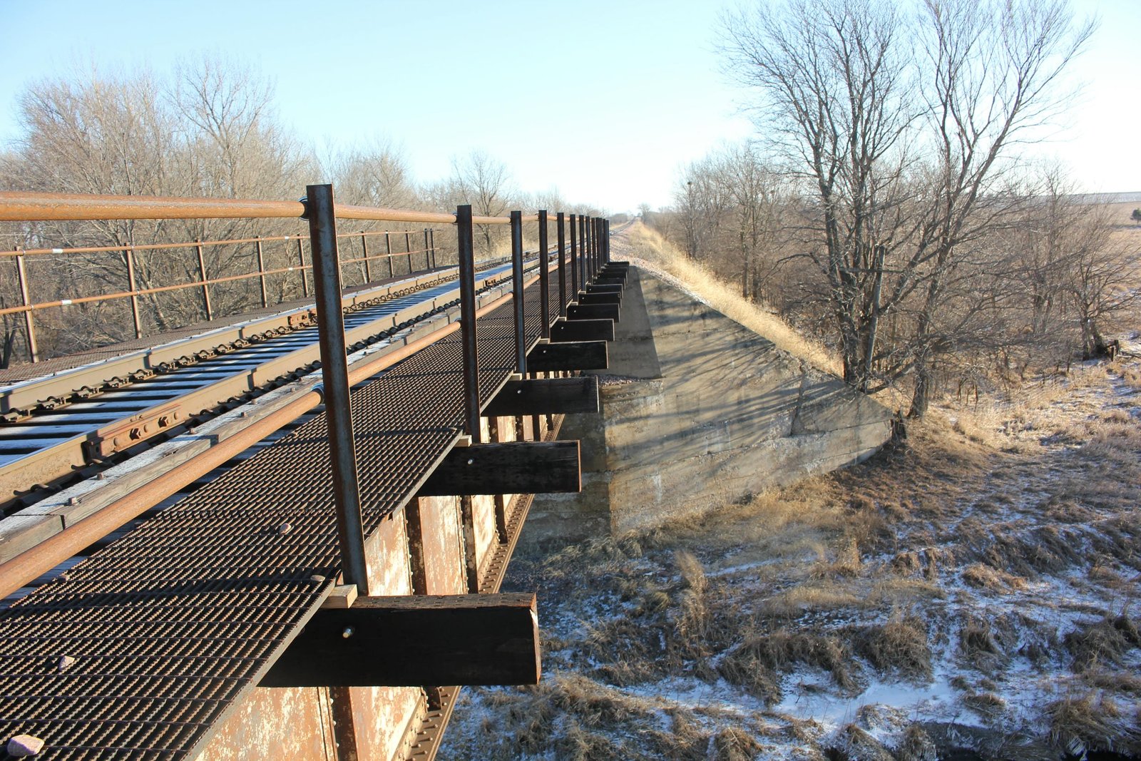 Looking east